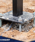Beefy 316 Stainless Steel Threaded Rod Half Inch Diameter 24 Inch Length Eight Pack With Nuts And Washers UNC Coarse in ground installation