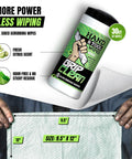 Heavy Duty Hand And Tool Cleaning Wipes Waterless Hand Cleaner for Mechanics with citrus scent, dual-sided scrubber, 30 count