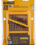 29 Piece Pilot Point Drill Bit Set With Metal Index For Clean Starts And Accurate Holes, Easy To Use And Built Tough