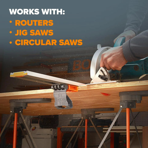 Turn Your Saw Into A Track Master With This Eight Foot NGX Circular Saw Guide Rail System Featuring Quick Release Connector