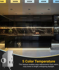 Kitchen with Black 3 Inch LED Gimbal Recessed Lights With 5CCT 2700K To 5000K Selectable, showcasing color temperature options