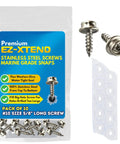 Marine Grade Stainless Steel Screw Snap Kit For Boat Covers And Canvas Includes Ten Screws And Ten Clear Vinyl Backing Washers