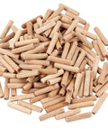 Fluted Wood Dowel Pins Set 100 Pieces 1/4 Inch By 1-1/2 Inch Kiln Dried Beechwood Tapered Pro Grade High Density Hardwood Connectors