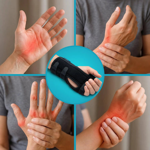 Nighttime Wrist Brace For Pain Relief From Carpal Tunnel Tendonitis And Arthritis That Fits Both Hands With Palm Cushion Beads