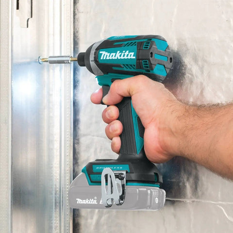 18V LXT Brushless Cordless Impact Driver With Quick-Shift Mode, 3-Speed Settings, Auto Downshift, Tightening Mode For Self-Drilling Screws, Tool Only for Heavy Duty Projects in use.