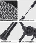 Close-up of components in Ultralight Folding Camp Chair For Backpacking And Hiking Fourth Gen Compact And Lightweight Easy Setup