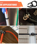 Cable clamp kit, 60 pcs stainless steel P-clamps with rubber cushions, sizes 1/4"–1-3/4", for tubes, pipes and wires.