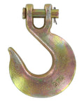 Half Inch Clevis Slip Hook Four Pack Grade 70 Heavy Duty Tie Down Hooks For Chains Trailers And Load Binding Applications With 11300 Lbs Working Load Limit Yellow Zinc Chromate