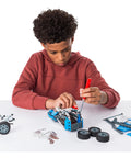 Child assembling 10 In 1 Rally Racer Model Vehicle Building Kit For Kids, STEM Education Toy For Ages 8 And Up, Real Motor Included