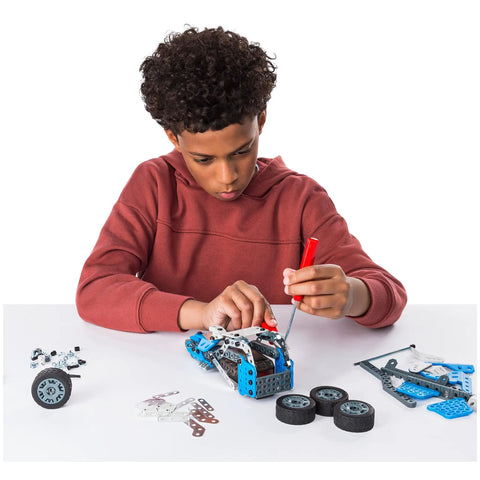 Child assembling 10 In 1 Rally Racer Model Vehicle Building Kit For Kids, STEM Education Toy For Ages 8 And Up, Real Motor Included