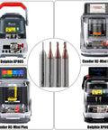 1.5mm Milling Cutter For Condor XC-Mini Plus, Plus II, XC-002 And Dolphin XP005/XP005L/XP007 Key Cutting Machines And Pro Grade, Durable Steel Bit For Fast, Precise Key Making shown with key cutting machines