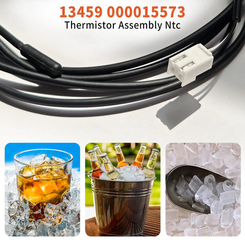 Thermistor Assembly Ntc 13459 000015573 For Ice Makers Replacement Part black wire sensor with white connector for ice machine