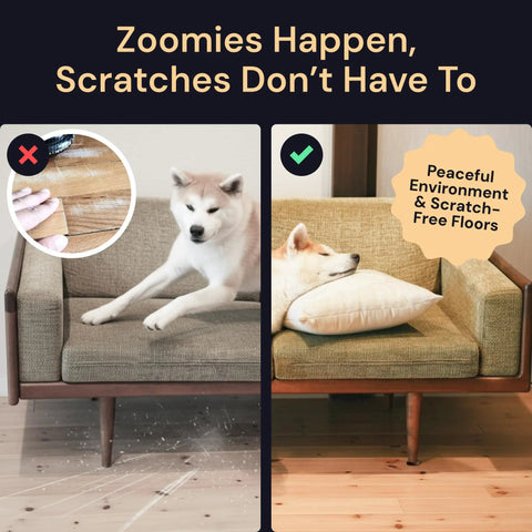 Non Slip Rubber Furniture Pads 3 Inch By 3 Inch Set Of 4 Brown Floor Protectors For Hardwood Floors And Chairs Grippers And Rubber Feet For Furniture Keeps Floors From Slipping Or Scratches For Easy Living on sofa legs to prevent scratches.