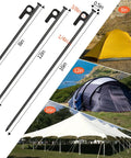 Heavy Duty Forged Steel Tent Stakes 8 Inch Kit With Storage Bag 8 16 32 Pack Camping Gear used for staking tents in various terrains
