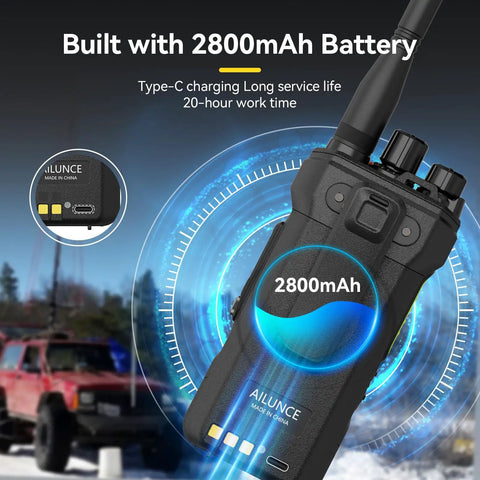 Dual Band Ham Radio Handheld With Chirp Upgrade IP67 Waterproof Walkie Talkie USB C 2800mAh Battery highlighted