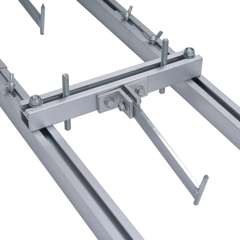 9 Foot Rail Mill Guide System With Aluminum Profiles And Nail Clamps, showing aluminum profiles and nail clamp details