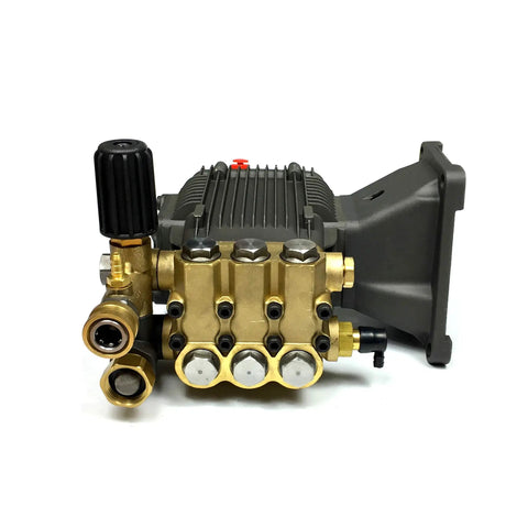 Horizontal Shaft Pressure Washer Pump 1 Inch Inlet For Honda GX340 GX390 Engines Beefy 3600 PSI Four Point Seven Six GPM Triplex High Pressure Pump Replaces Cat General AR