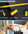 Upgraded 6 Piece Cable Splicer Kit showing yellow spudger used for precise wire separation