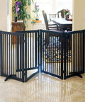 Espresso Wood Gate Support Feet For 0.75 Inch Thick Gates, 360 Degree Configurable Gate System, A Pair, Satin Finish
