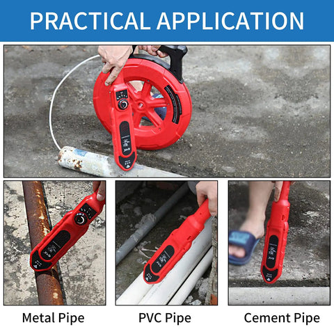 Pipe Blockage Locator Sensor Wall Scanner For Water Pipes And PVC Or Metal Lines With 30 Cm Penetration in use on pipes