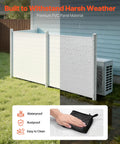 Outdoor Privacy Screen Three Panel Fence Kit For AC Units And Pool Equipment 50 Inch By 50 Inch Panels With Ground Stakes