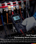 Insulation Tester And Digital Multimeter For Up To 1kV, showing LED display in tough electrical environment.