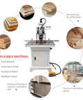 EQCOTWEA 110V pneumatic hinge boring machine, single-head, 1.5kW, 0–50mm depth for furniture boards