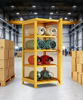 Horizontal Gas Cylinder Storage Cabinet Heavy Duty Carbon Steel Lockable 4 Tier Options Propane Tank Storage Cage