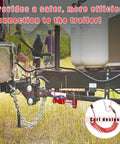 Heavy Duty Trailer Breakaway Cable With Pin And Buckle Kit For Safe Towing And Quick Brake Activation, Clear Jacket For Easy Wire Inspection, Reliable Breakaway System For RV And Hauler Trailers on trailer hitch