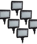 Heavy Duty Led Flood Lights 6 Pack 50 Watt Brushed Bronze Outdoor Security Spotlight 3000K Warm White Waterproof wall mount fixture.