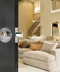 Silver Steel Single Cylinder Deadbolt For Front And Garage Doors With Keyed One Side And Thumb Turn Inside Heavy Duty Home Security
