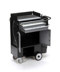 BadAss 3 Drawer Welded Steel Cart for Hvac and Trades with sleek design, open drawers, and locking casters for easy mobility.