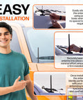 Easy installation of 6.75-inch short truck antenna for Ford F-250, secure fit on hood.