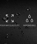 Close-up of fabric highlighting four-way elasticity and impermeability of Mens Neoprene Wakesurf Impact Vest For Wake Surf And Skimboard.