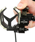 Drop Away Arrow Rest For Compound Bow Micro Adjustable Right Hand Archery Accessory in camo aluminum with laser scale close-up