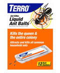 Liquid Ant Bait Stations For Indoor Control 12 Count Bait System That Attracts And Kills Ants Fast on orange packaging