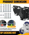 Spare Tire Mount For Utility Trailers With 3 Nut Design Heavy Duty Tire Carrier components with bolts and locking nuts