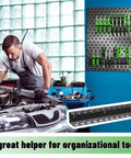Heavy Duty Wall Mounted Tool Organizer For Pliers And Small Tools Metal Screwdriver Holder Rack With 23 Holes installed on wall