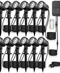 Outdoor LED Landscape Lighting Kit 12 Pack With Remote Control Dimmable IP66 Waterproof Spot Lights 2700K To 6500K For Garden