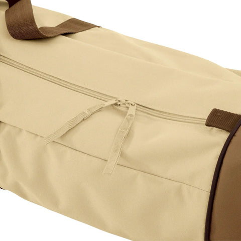 Close-up of durable storage bag for Veranda Water Resistant 72 Inch Oversized Patio Hammock With Steel Stand And Durable Storage Bag