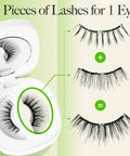 Magnetic Eyelashes Kit With Reusable Soft Lashes And Applicator No Glue Needed Windproof Waterproof All Day Comfort 2 Pack