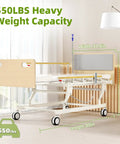 Fully Electric Hospital Bed For Home Use With Premium Mattress And Built In Guardrails Hi Low Adjustable Bed