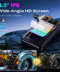 Endoscope Camera With Light 1920P HD Borescope Inspection Camera 4.3 Inch IPS Display showing vivid color and wide angle