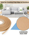 Professional Grade Upholstery Tack Strip Half Inch Wide By Seventy Yards Long Delivers Dead Nuts Straight Edges Hides Staples Quick On Couches Chairs And Recliners No Sweat, showing roll and texture in home setting.