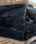 Heavy Duty Black Stretch Wrap 1500 Ft Roll With Hand Saver Handles 15 Inch Wide 70 Gauge Shrink Film for pallet packaging.