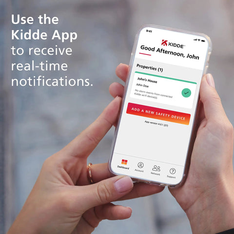 Top Shelf Smart Smoke Detector Delivering Wifi Connectivity Alexa Integration Hardwired Design With Battery Backup Voice And App Alerts Rock Solid Home Defense No Sweat Install Two Pack displayed on a smartphone app with real-time notifications.