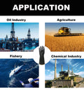 Heavy Duty 18 Inch Latex Work Gloves With Rock Solid Chemical Resistance used in oil, agriculture, fishery, and chemical industries.