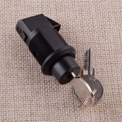 Push Button Latch Lock Kit With Key For Marine Storage Box Doors, Spring Pop Button Action, includes key on textured surface