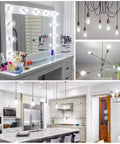 Multiple uses of Dimmable G25 LED Globe Vanity Bulbs 100W Equivalent 1200 Lumens 5000K Daylight White E26 Medium Base