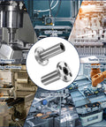 4 Pack LMF10LUU Linear Ball Bearings 10mm Bore Round Flange With Double Side Rubber Seal ABEC3, shown with industrial machines.